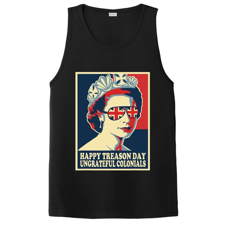 Retro Happy Treason Day 4th Of July British Colonials Flag PosiCharge Competitor Tank