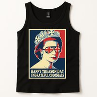 Retro Happy Treason Day 4th Of July British Colonials Flag Tank Top