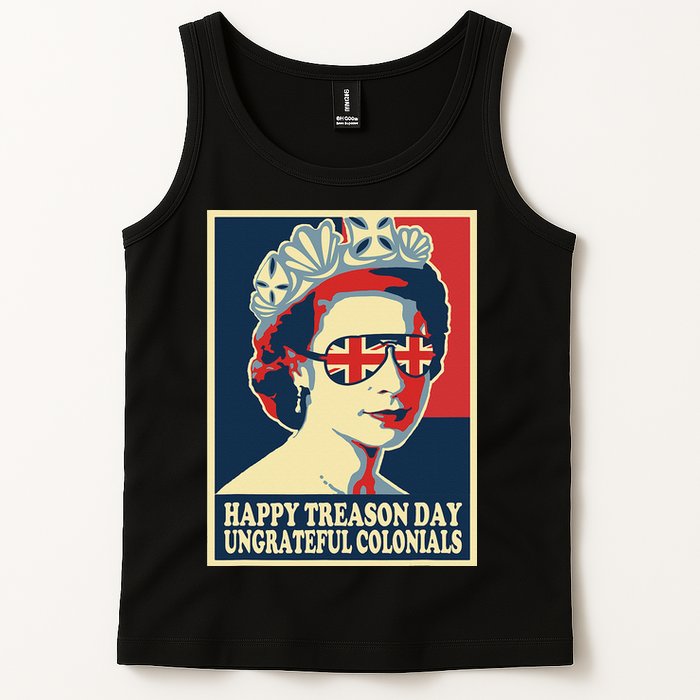 Retro Happy Treason Day 4th Of July British Colonials Flag Tank Top