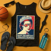 Retro Happy Treason Day 4th Of July British Colonials Flag Tank Top