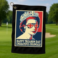 Retro Happy Treason Day 4th Of July British Colonials Flag Golf Towel