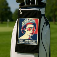 Retro Happy Treason Day 4th Of July British Colonials Flag Golf Towel