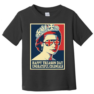 Retro Happy Treason Day 4th Of July British Colonials Flag Toddler T-Shirt