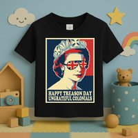 Retro Happy Treason Day 4th Of July British Colonials Flag Toddler T-Shirt