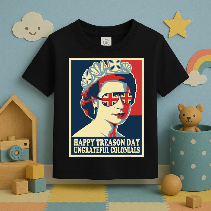 Retro Happy Treason Day 4th Of July British Colonials Flag Toddler T-Shirt