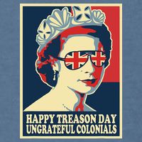 Retro Happy Treason Day 4th Of July British Colonials Flag Garment-Dyed Sweatshirt