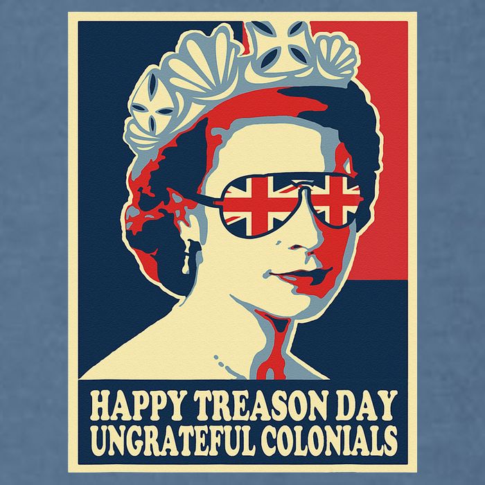 Retro Happy Treason Day 4th Of July British Colonials Flag Garment-Dyed Sweatshirt