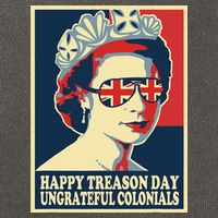 Retro Happy Treason Day 4th Of July British Colonials Flag Cotton Canvas Backpack