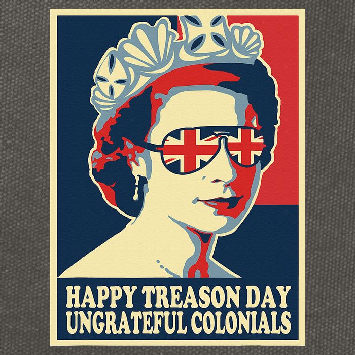 Retro Happy Treason Day 4th Of July British Colonials Flag Cotton Canvas Backpack