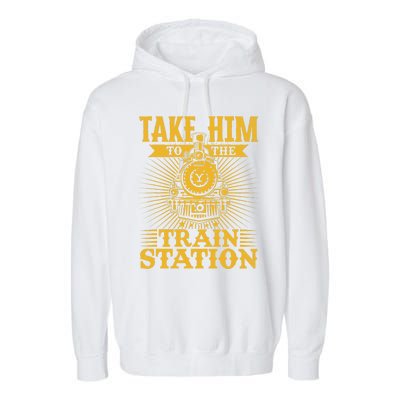 Ride Him To The Train Station Garment-Dyed Fleece Hoodie