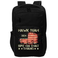 Retro Hawk Tuah 24 Spit On That Thang American Flag Gift Impact Tech Backpack