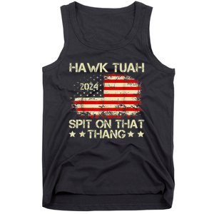 Retro Hawk Tuah 24 Spit On That Thang American Flag Gift Tank Top