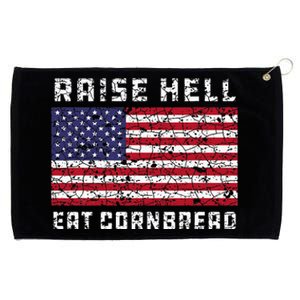 Raise Hell Usa Flag Eat Cornbread Redneck Country July 4 Grommeted Golf Towel