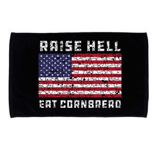 Raise Hell Usa Flag Eat Cornbread Redneck Country July 4 Microfiber Hand Towel