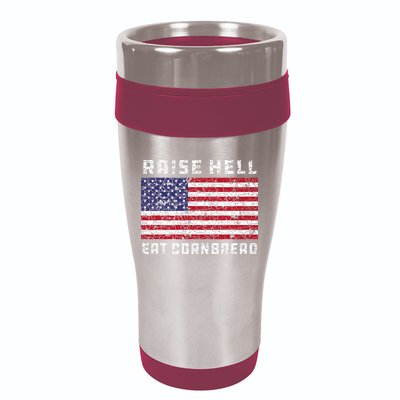 Raise Hell Usa Flag Eat Cornbread Redneck Country July 4 16oz Travel Tumbler