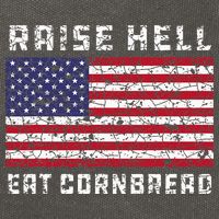 Raise Hell Usa Flag Eat Cornbread Redneck Country July 4 Cotton Canvas Backpack