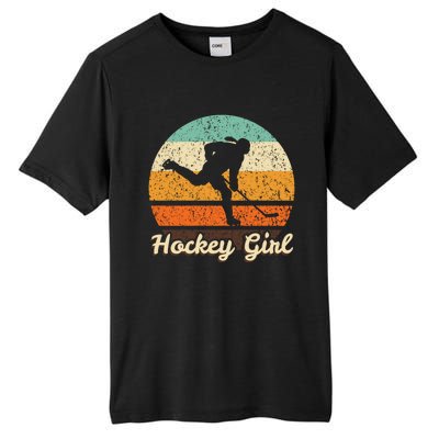 Retro Hockey Vintage Hockey Player Gift 90s Icehockey Gift Tall Fusion ChromaSoft Performance T-Shirt