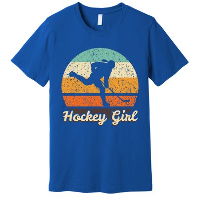 Retro Hockey Vintage Hockey Player Gift 90s Icehockey Gift Premium T-Shirt