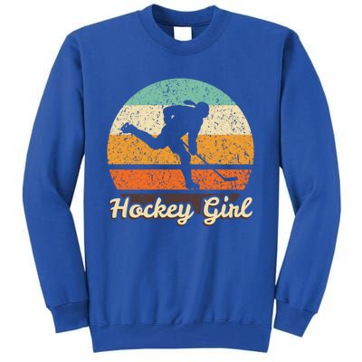 Retro Hockey Vintage Hockey Player Gift 90s Icehockey Gift Tall Sweatshirt