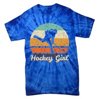 Retro Hockey Vintage Hockey Player Gift 90s Icehockey Gift Tie-Dye T-Shirt