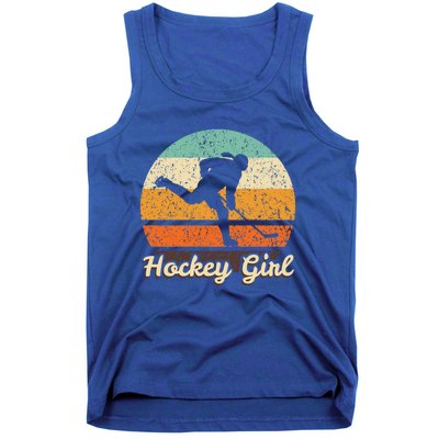 Retro Hockey Vintage Hockey Player Gift 90s Icehockey Gift Tank Top