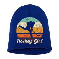 Retro Hockey Vintage Hockey Player Gift 90s Icehockey Gift Short Acrylic Beanie