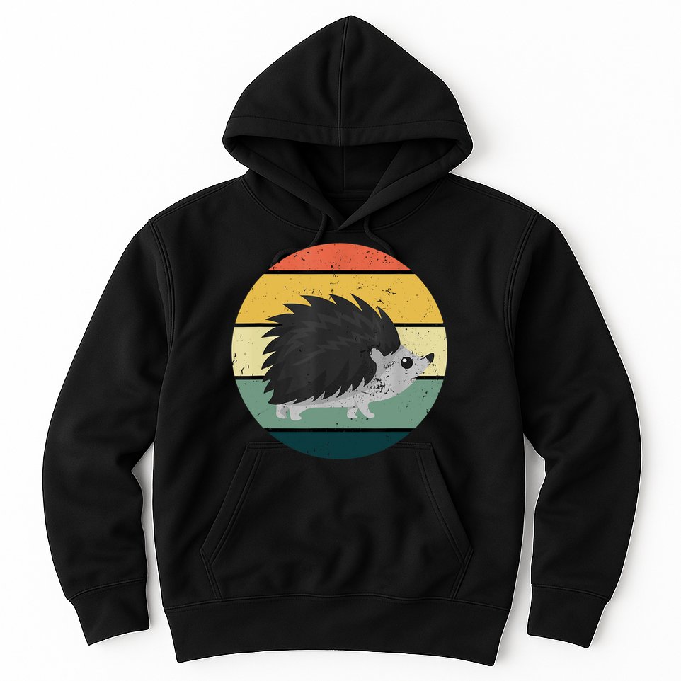 Retro Hedgehog Vintage Hedgehogs Cute Forest Animal Lover TShirt Hoodie