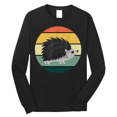 Retro Hedgehog Vintage Hedgehogs Cute Forest Animal Lover TShirt Long Sleeve Shirt