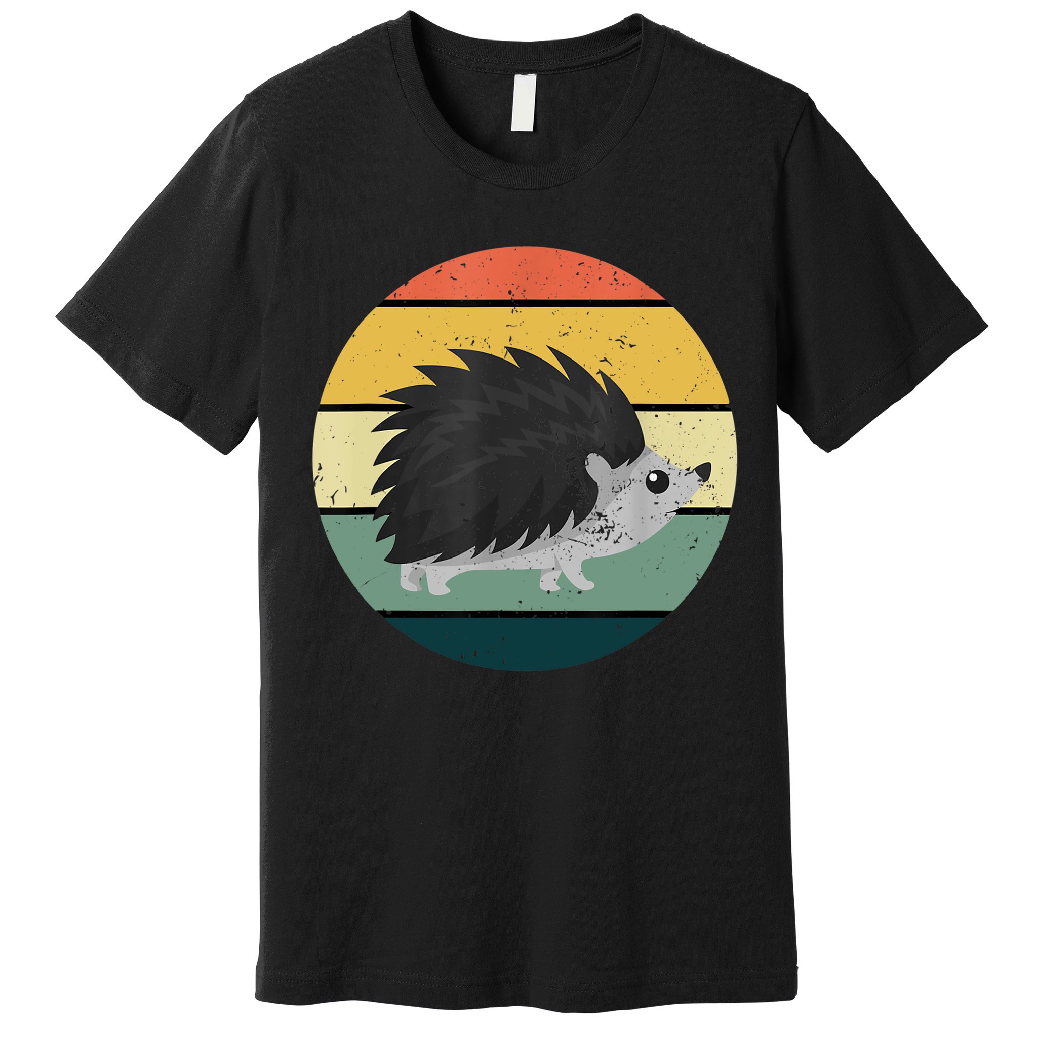 Retro Hedgehog Vintage Hedgehogs Cute Forest Animal Lover TShirt Premium T-Shirt
