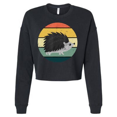 Retro Hedgehog Vintage Hedgehogs Cute Forest Animal Lover TShirt Cropped Pullover Crew