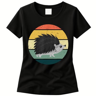 Retro Hedgehog Vintage Hedgehogs Cute Forest Animal Lover TShirt Womens T-Shirt