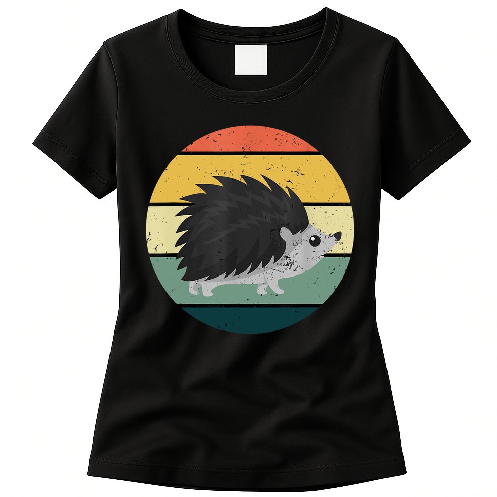 Retro Hedgehog Vintage Hedgehogs Cute Forest Animal Lover TShirt Womens T-Shirt