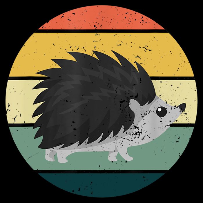 Retro Hedgehog Vintage Hedgehogs Cute Forest Animal Lover TShirt Womens T-Shirt