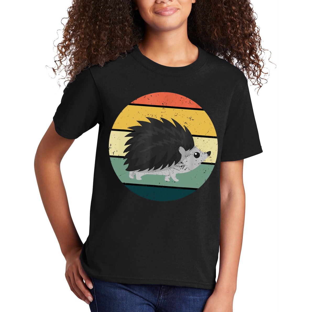 Retro Hedgehog Vintage Hedgehogs Cute Forest Animal Lover TShirt Kids T-Shirt