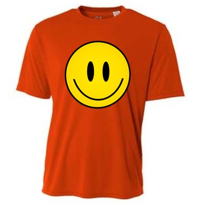 Retro Happy Vibe Smiley Face Happy Face Graphic Gift Cooling Performance Crew T-Shirt