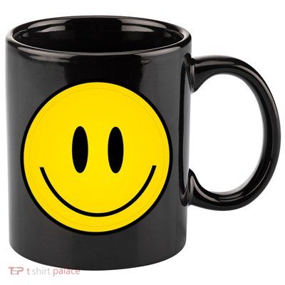 Retro Happy Vibe Smiley Face Happy Face Graphic Gift 11oz C Handle Ceramic Mug