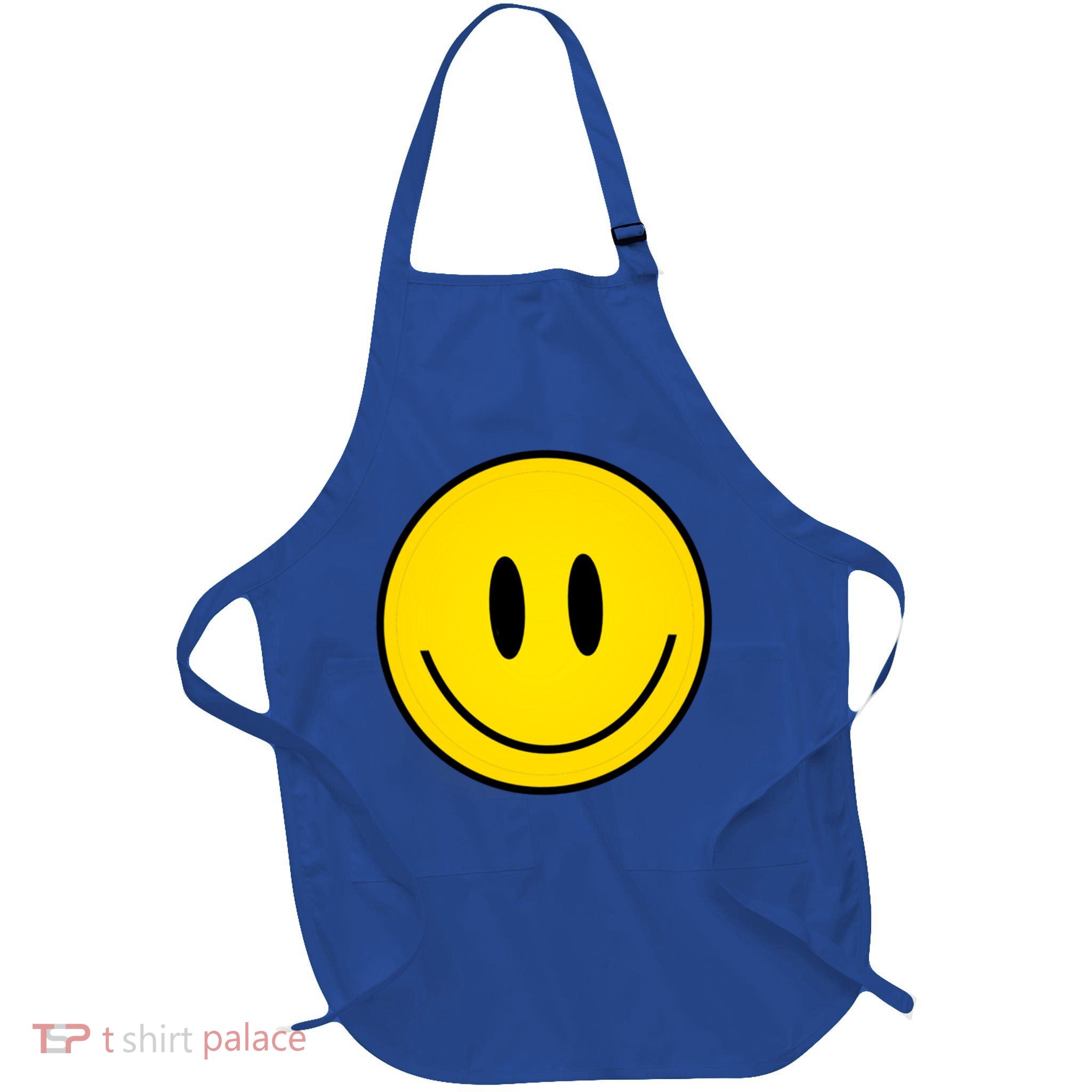 Retro Happy Vibe Smiley Face Happy Face Graphic Gift Apron