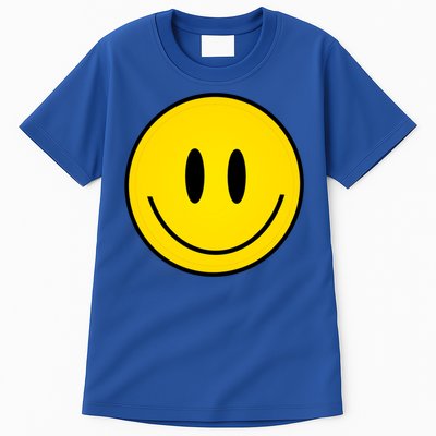 Retro Happy Vibe Smiley Face Happy Face Graphic Gift Tall T-Shirt