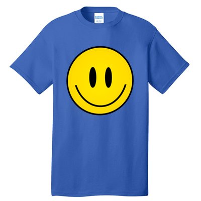 Retro Happy Vibe Smiley Face Happy Face Graphic Gift Tall T-Shirt