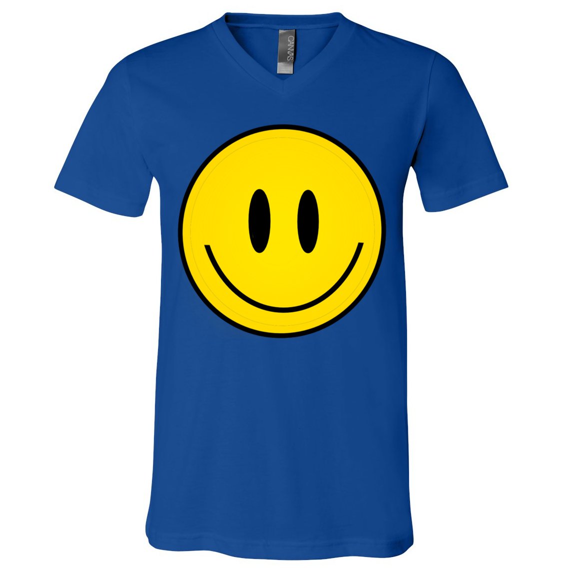 Retro Happy Vibe Smiley Face Happy Face Graphic Gift V-Neck T-Shirt