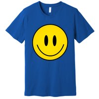 Retro Happy Vibe Smiley Face Happy Face Graphic Gift Premium T-Shirt