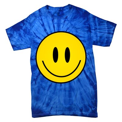 Retro Happy Vibe Smiley Face Happy Face Graphic Gift Tie-Dye T-Shirt