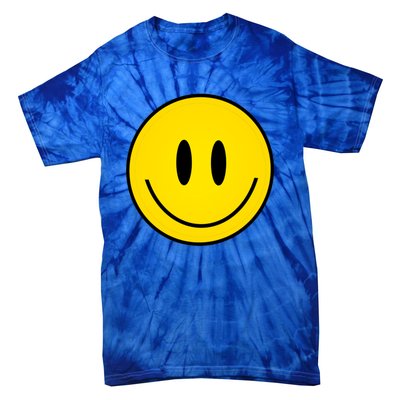 Retro Happy Vibe Smiley Face Happy Face Graphic Gift Tie-Dye T-Shirt