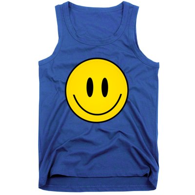 Retro Happy Vibe Smiley Face Happy Face Graphic Gift Tank Top