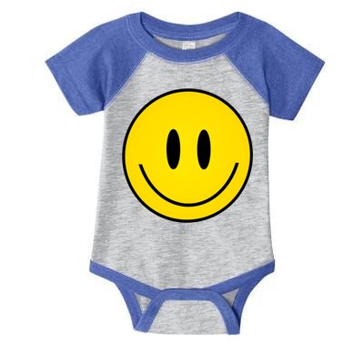 Retro Happy Vibe Smiley Face Happy Face Graphic Gift Infant Baby Jersey Bodysuit