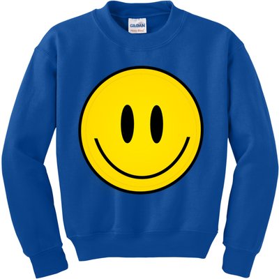 Retro Happy Vibe Smiley Face Happy Face Graphic Gift Kids Sweatshirt
