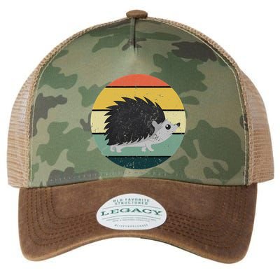 Retro Hedgehog Vintage Hedgehogs Cute Forest Animal Lover Legacy Tie Dye Trucker Hat