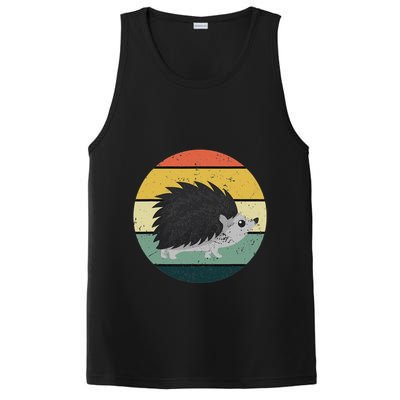 Retro Hedgehog Vintage Hedgehogs Cute Forest Animal Lover PosiCharge Competitor Tank
