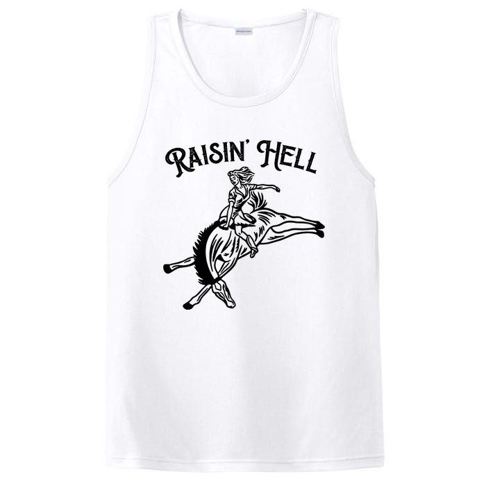 Raisin Hell Vintage Pinup Cowgirl Western PosiCharge Competitor Tank