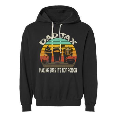 Retro Husband Vintage Fathers Day Joke For Funny Dad Tax Garment-Dyed Fleece Hoodie